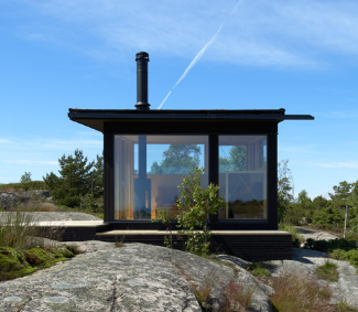  Margen Wigow Arkitektkontor在瑞典渔民小屋上为木材度假屋建模 