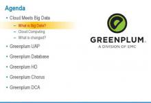 Greenplum的数据库使用无共享MPP体系结构