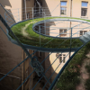 ZalewskiArchitecture想象高层建筑之间缠绕着螺旋形人行道