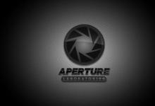 动画本身具有Portal2设置徽标ApertureLaboratories的照明和发光
