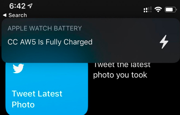 Apple Watch充满电后 iOS 14会通知您
