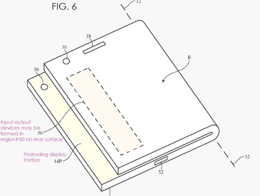 苹果的新专利展示了一款带有通知条的折叠式iPhone