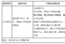 快讯｜中国银行：7月25日起对ATM跨行取现服务减免手续费
