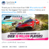 《极限竞速：地平线5》发售10天玩家数破1000万