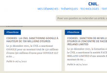 谷歌因使用cookie违规再被罚 法国开出创纪录的1.5亿欧元罚单