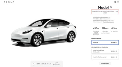 特斯拉Model Y降价后在欧洲的交付时间再次延长