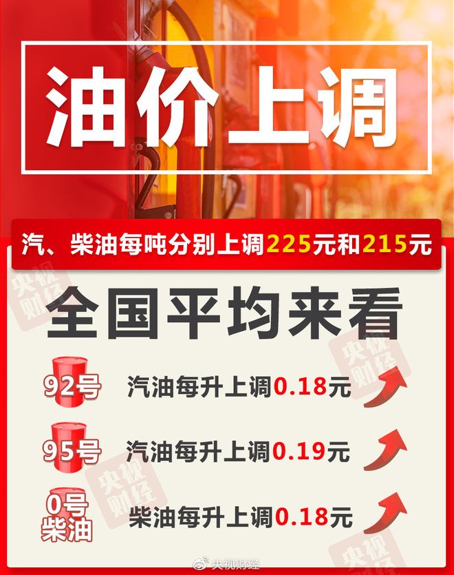 今晚调油价！国内92号汽油重回七元区间 加满一箱油多花9元